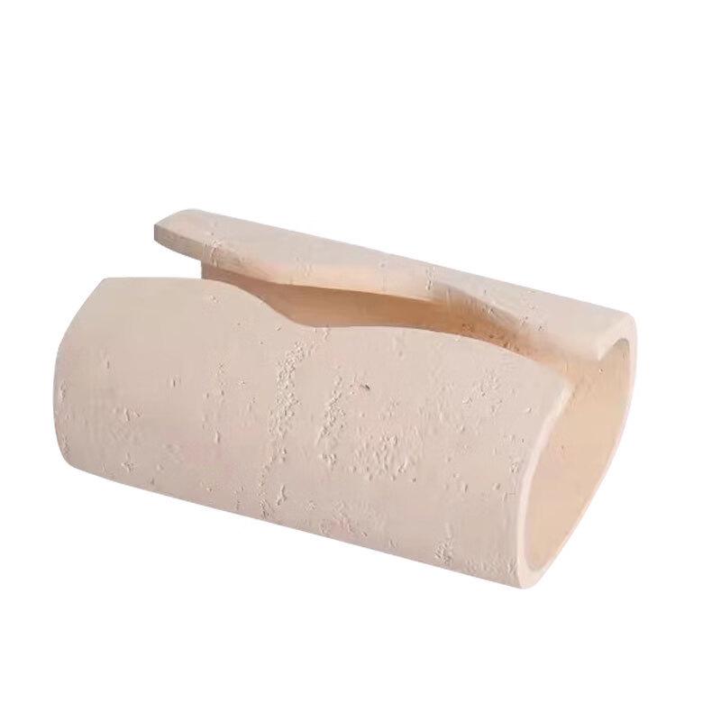 Modern Light Luxury Resin Travertine Tissue Box Holder