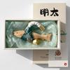 THINKHAUS Korean Traditional Dried Pollock Good Luck Wooden Magnet Red