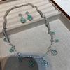 Binghua Zirconium Heavy Industry High-End Jewelry Necklace, Luxury Light Luxury High-End Necklace Earrings