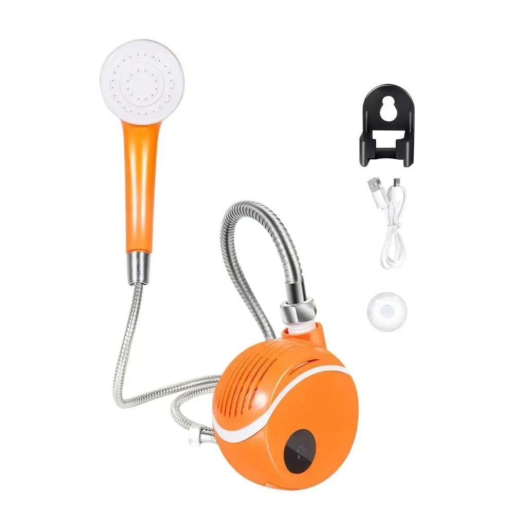 Waterproof Pump Head Outdoor Shower Digital Temperature Display Rechargeable Shower  Hiking