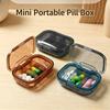 Mini Portable Pill Box, 3 Compartments Daily Medicine Organizer