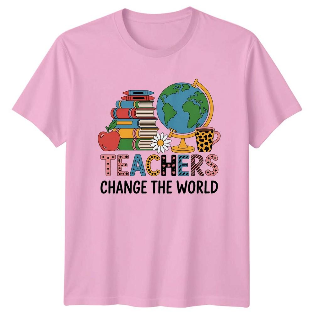 Teachers Change The World Unisexs TShirt Groovy Teacher Education