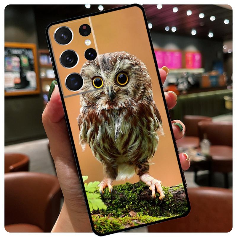Animal Owl Phone Case For Samsung Galaxy S24 Ultra S20 S21 S22 S23 S25 Ultra S9 S10 Plus S25 FE Cover Galaxy S24