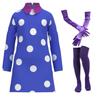 Movie Inside Joy Cosplay Envy Costume Anxiety Disgust Disguise Dress Socks for Adult Halloween Carnival Party Clothes Roleplay