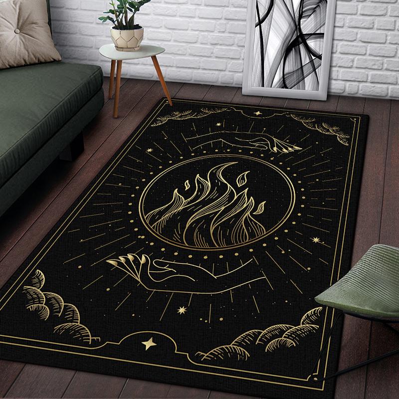 Scale of Justice Magic Astrology Esoteric Pattern Decorative Square Rug Modern Living Room Floor Matte Bedroom Carpet Poster Mat