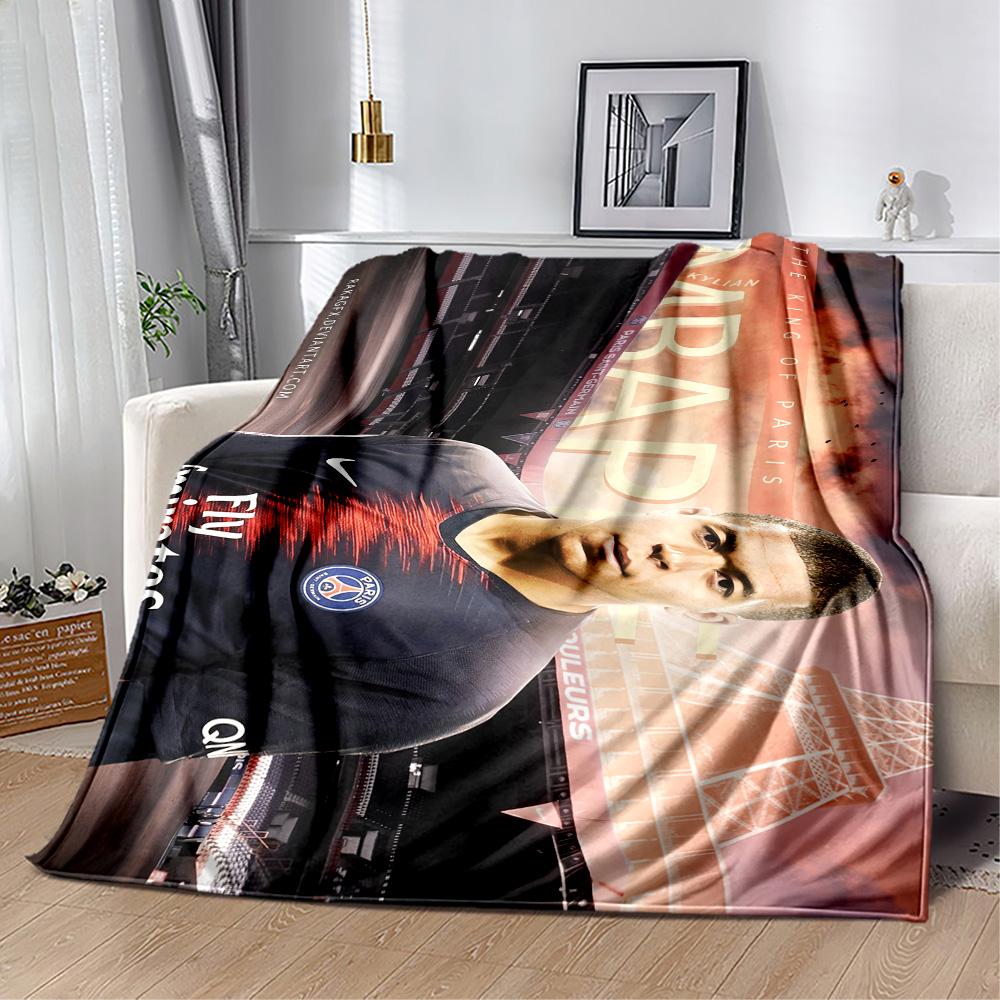 Kylian Mbappé Action Blanket Soft & Cozy Great for Chair Bedding Sofa for All Occasions Modern Perfect Gift for Relatives and Friends