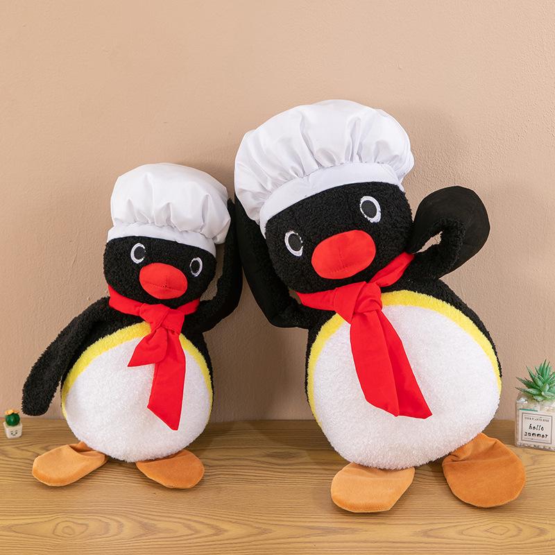 Chef Penguin Family Plush Toys Cute Penguin Doll Dolls Giving Children Men and Women