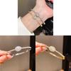 Modeschmuck Ovaler Zirkon Kupferarmband Mit Vergoldung Für Elegantes Tragen