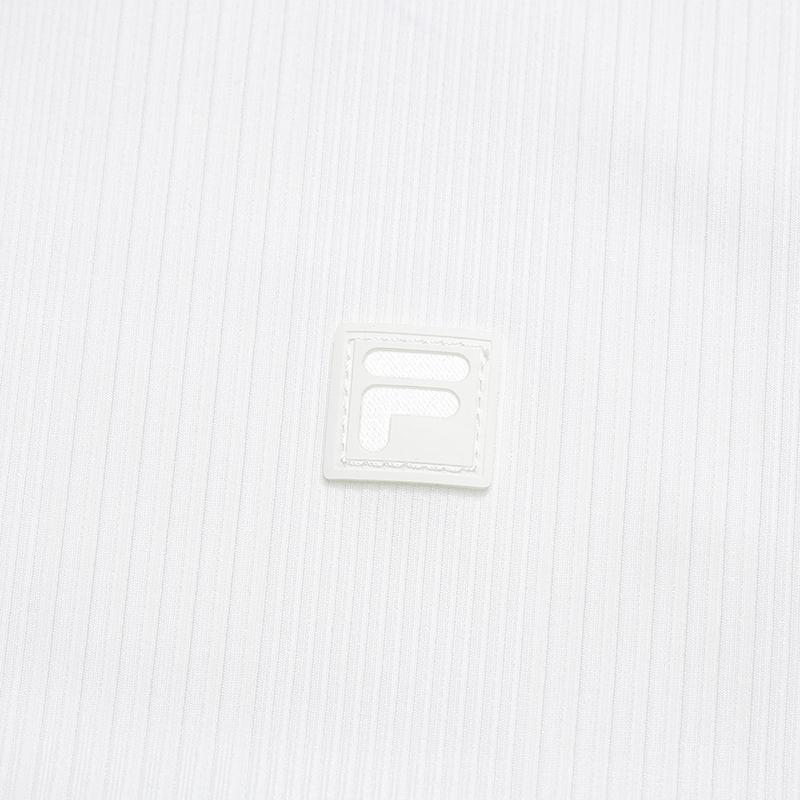 FILA Golf Series Fashion Simple Sports Comfortable Knitted Short Sleeve Polo Shirt Women tops Jade-White A11W625109FWT