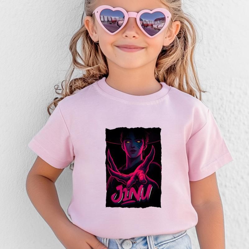 T-Shirts Girls Children's Women's Comfortable Cartoon Printed T-shirt Pure Cotton Short Sleeves Soft