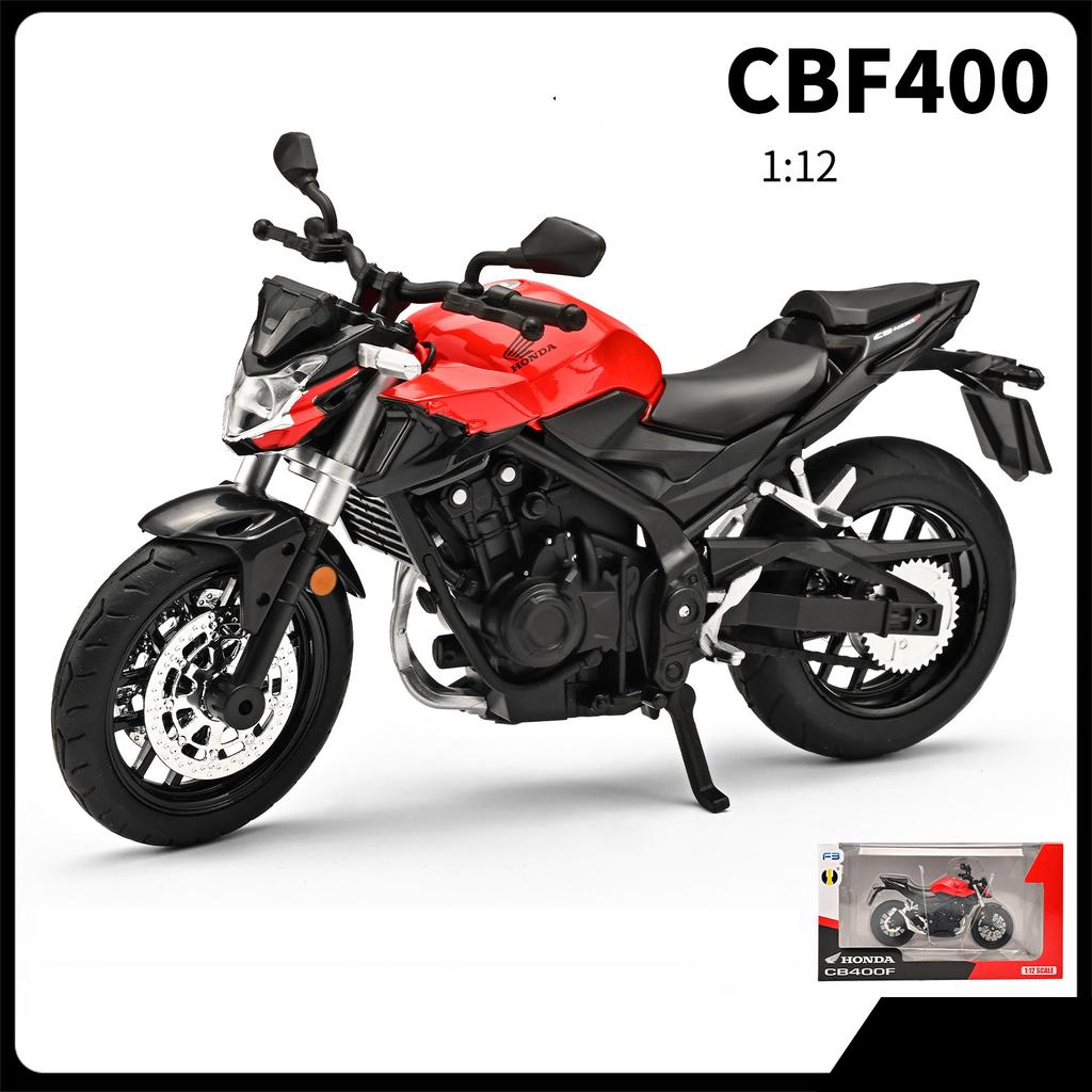 Nový 1/12 Honda CB400F Slitina Model Motocyklu Tlumiče Nesoucí Osvětlení Sběratelská Hračka Auto Dárek pro Dítě