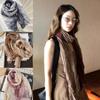 HOT Gradient Cotton Hemp Scarf Retro Ethnic Style Cotton Linen Scarf Gradual Change Color Shawl Musulman Headband Islamic Turban