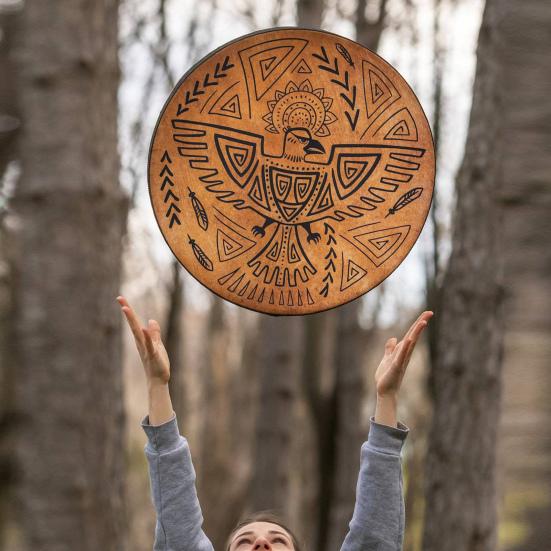 Shaman Drum 10 Inch Handmade Hand Drum with Drum Stick Tree of Life Sound Healing Instrument for Spiritual Music Reflection Meditation