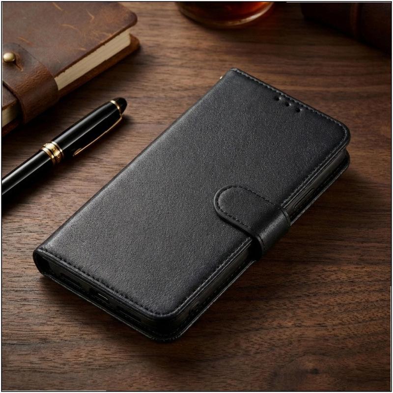 Compatible Leather Flip Case for iPhone 16, iPhone 15 Pro Max, 13, 12, 14, X, 7 Plus