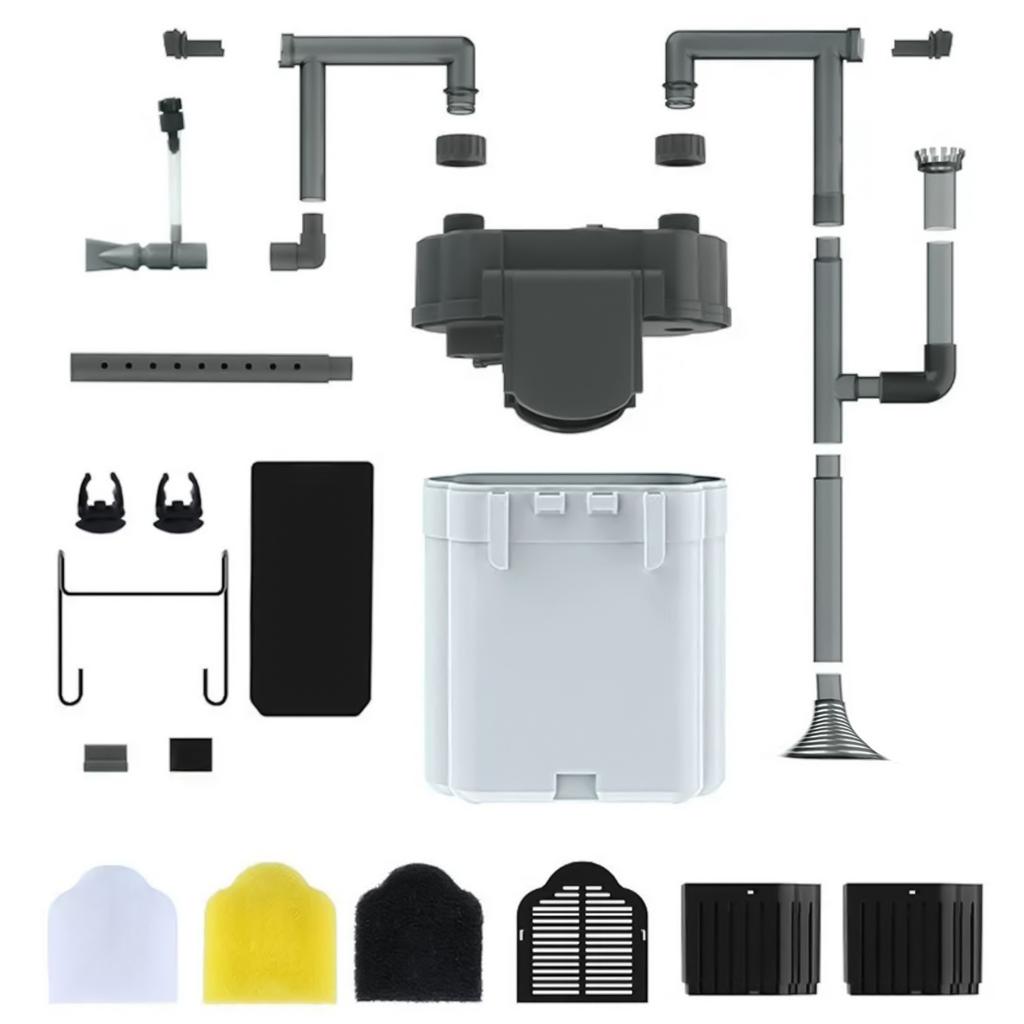 External Compact Aquarium Filter 30-115L Skimmer Aeration 300L/H