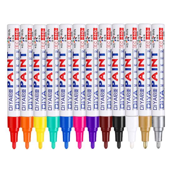 Fade-Resistant Paint Pen for Outdoor Touch-Ups Waterproof Quick-Drying Repair Pen UV-Protected Oil-Based Marker for Metal Wood Plastic