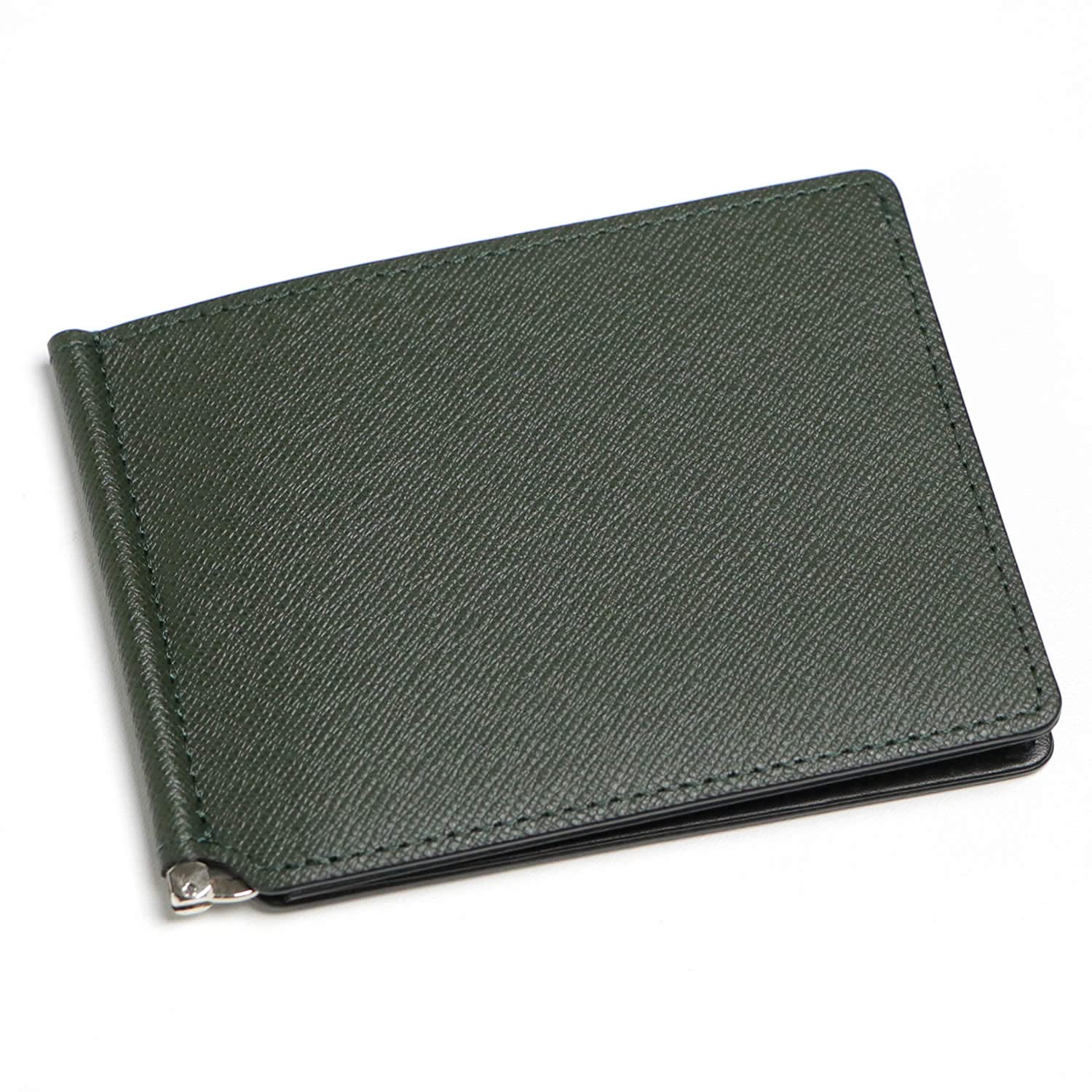 

Кожаный зажим для денег Craftsman Freedom, кожаный кошелек, тонкая натуральная кожа, ножницы для разделения купюр FD001 MG для мужчин (мох зеленый)