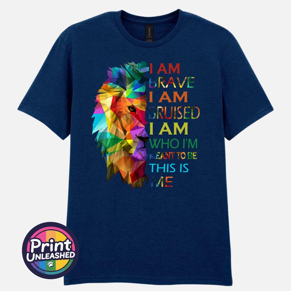 Greatest ShowUnisex This Is Me TShirt Rainbow Lion Kaleidoscope Graphic Tee S2XL M