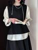 Juzhi Spring Women's Back Slit Suit Vest - Simple, Elegant, Layered Top (1588)