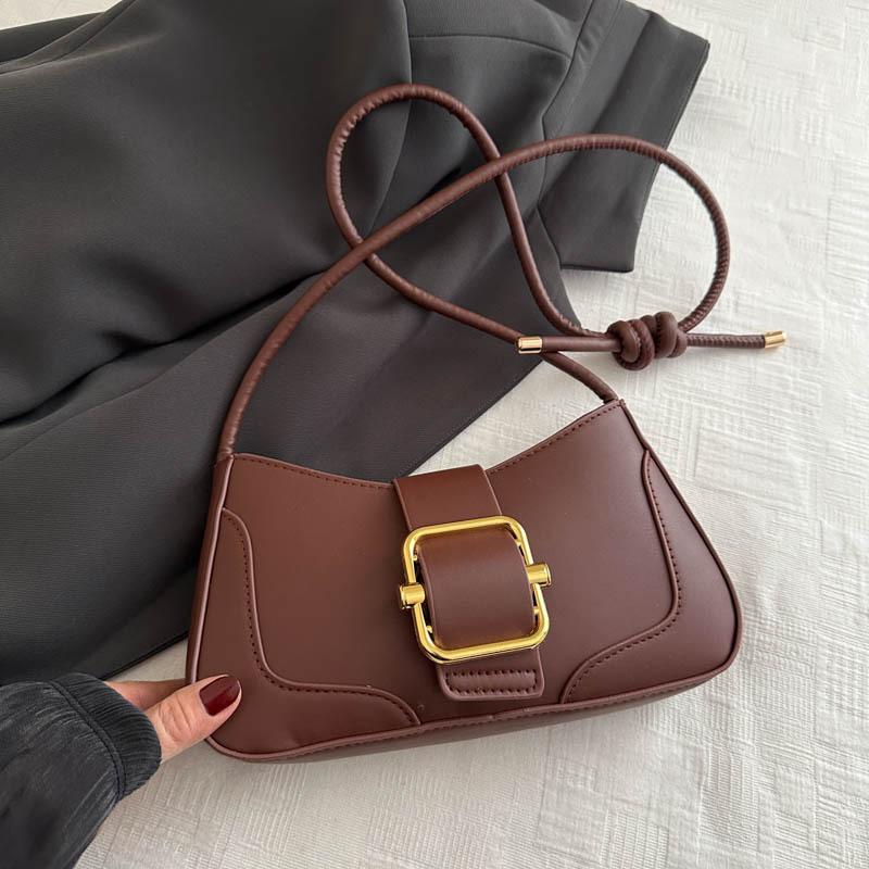 

Bag women s autumn new niche armpit bag temperament simple fashion shoulder Korean version of women s bag коричневый