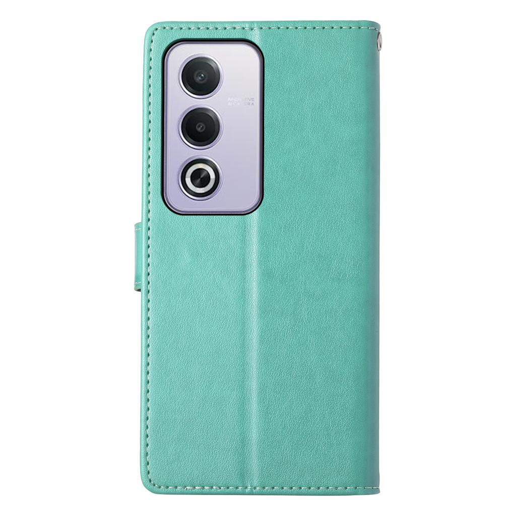 For Oppo A5 5G/A5i Pro 4G Wallet Case Butterfly Floral Imprint PU Leather Phone Cover with Wrist Strap