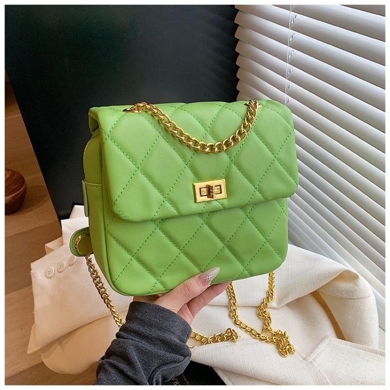 Rhombus Chain Small Bag Women's Summer New Fashion Leisure Shoulder Bag Backpack