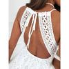 Rochie Maxi Jacard cu Bretele Decupate și Broderie, fără Mâneci, pentru Femei, Stil European American