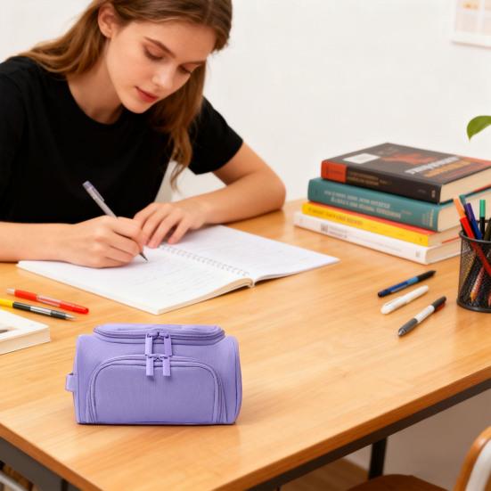 Roztomý pouzdro na tužky s velkou kapacitou, organizér na psací potřeby, multifunkční taška na zip pro školní potřeby, domov, kancelář, ubytovnu