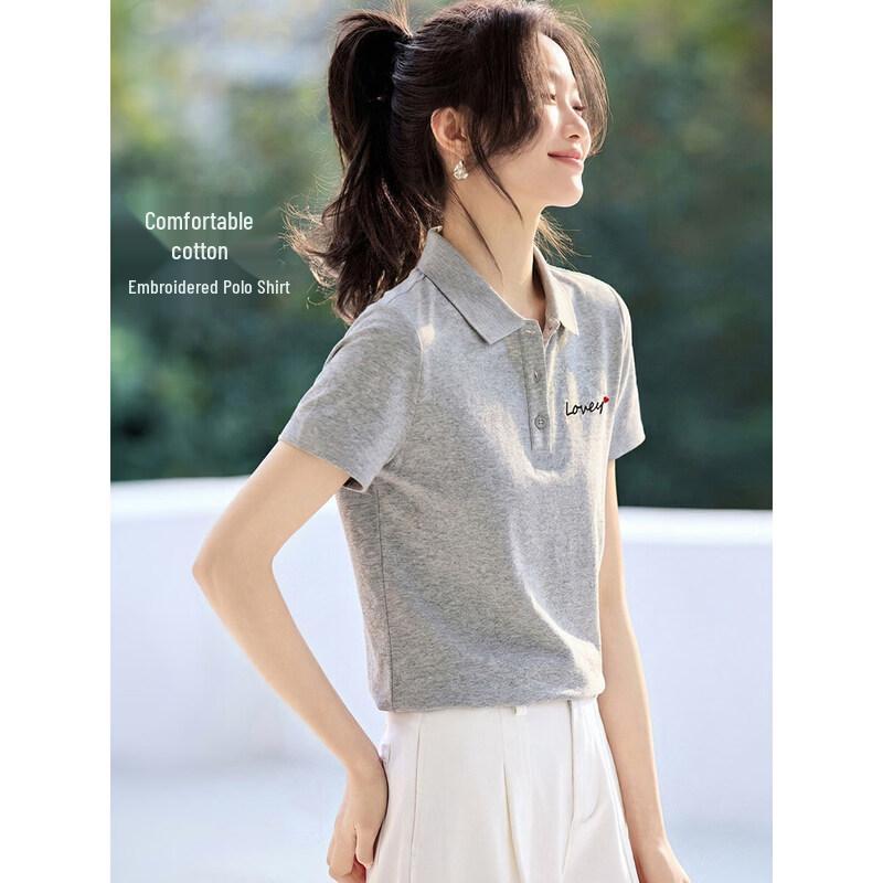 Mohan Yimei Women s Solid Polo Neck T-Shirt XL