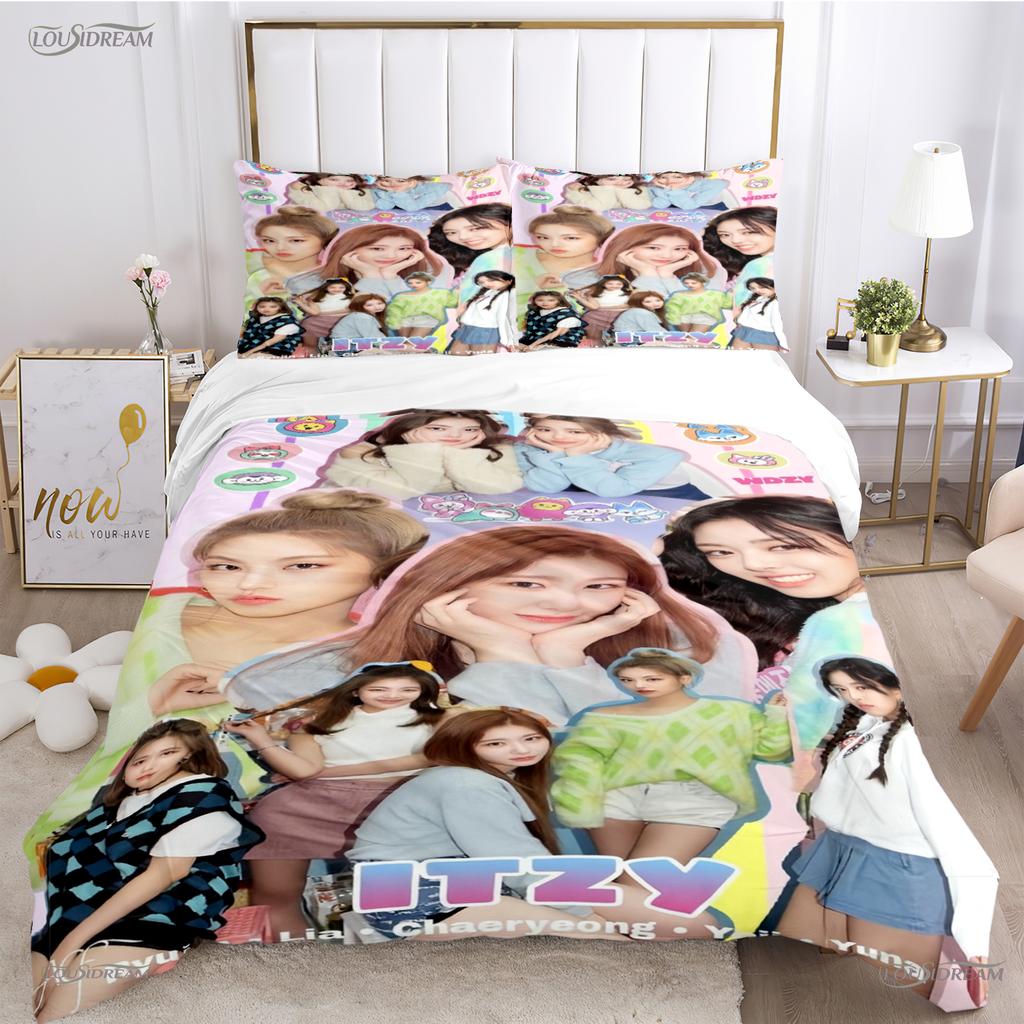 Itzy-Korean Singing Group All Season Duvet Cover Comforter Bedding Set Soft Quilt Cover And Pillowcases Single/Double/Queen/King