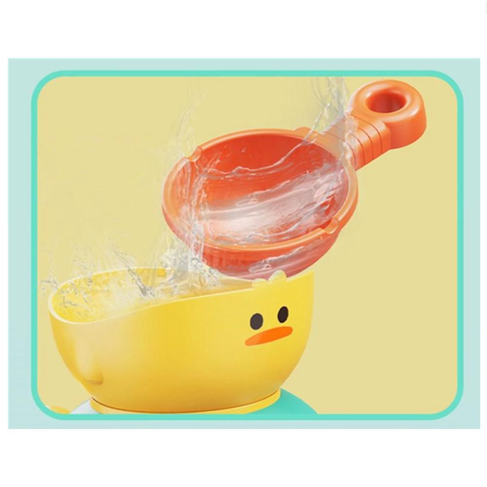 1 Pc Cartoon Bath Spit Water Duck Rotating Water Wheel Big Eyes Taking Bath Bathroom Bathing Education Kid Gift Toy