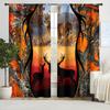 Elk Curtain Symbol Fortune Lucky Digital Print 3D Curtain Living Room Window Kitchen Curtain Bathroom Curtain Grommet Top 2PCS