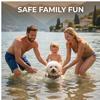 Giubbotto di salvataggio per cani con cartone animato carino regolabile, giubbotto di sicurezza ad alta galleggiabilità per cani di taglia piccola e media, per piscina estiva, lago, spiaggia, attività acquatiche