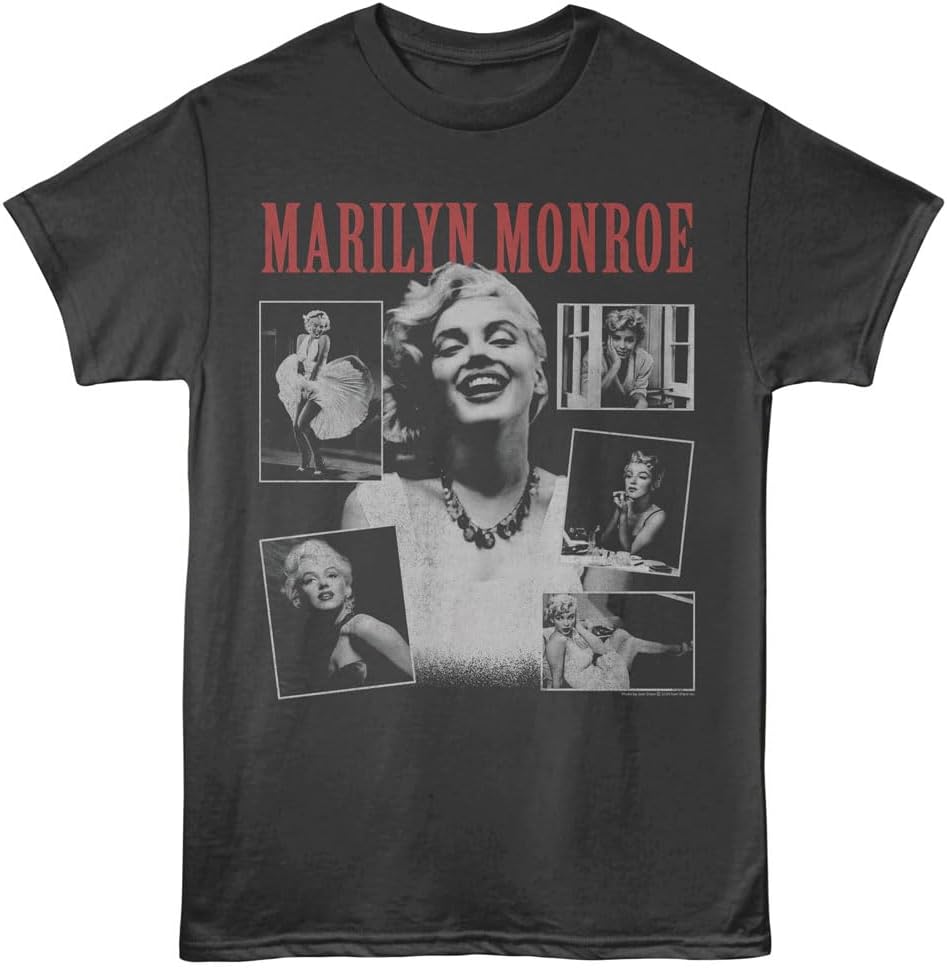 

Marilyn Monroe Photos Adult Smoke Short Sleeve T Shirt Vintage Style Graphic Tees S разноцветный