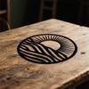 1pc 2D Flat Sun Waves Metal Wall Art Deco Iron Sculpture Wall Mounted Living Room Bedroom Office Bathroom