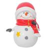 Lovely Garden Rabbit Snowman Figurine Friendly Resin Garden Ornament Statue J0MC