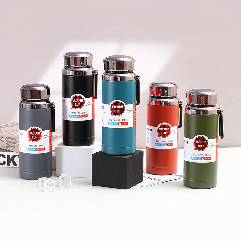 Stainless Steel Insulated Cup Business Sling Cup Handy Car Portable Large Capacity Display Warm Water Cup