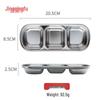 Jingqingfu 304 Edelstahl 3-Fach Dip-Schale