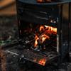 Wood Burning Folding Camp Stove Stainless Steel Grid Multiple Fuels Backpacking Stove Lightweight Collapsible Outdoor Cooking Stove for Hiking Camping