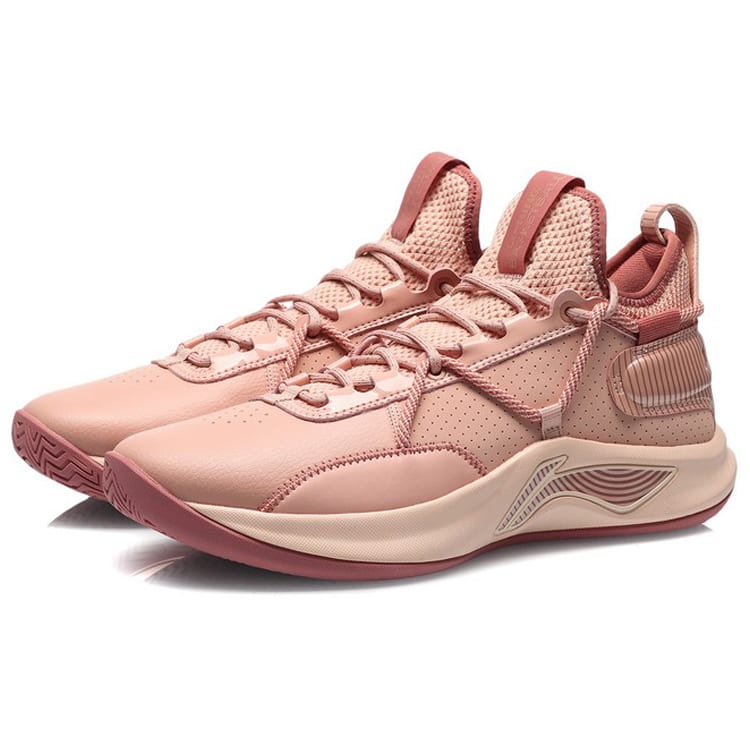 Li Ning Speed Team Textile, Synthetic Leather Slip Resistant Abrasion Resistant Low Top Basketball Shoes Men's ABPQ047-1