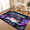 Fantasy Magic Theme Crystal Velvet Floor Rug Personalized Custom Name Text Warm Carpet Home Decoration