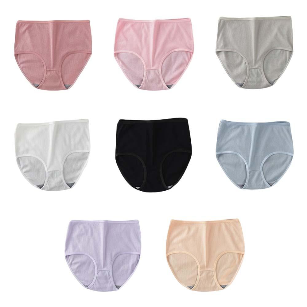 

8Pcs Female Lingerie Large Briefs High Waist Big Size Underpants Sweet Women Panties Set Lady M-8Pcs Random