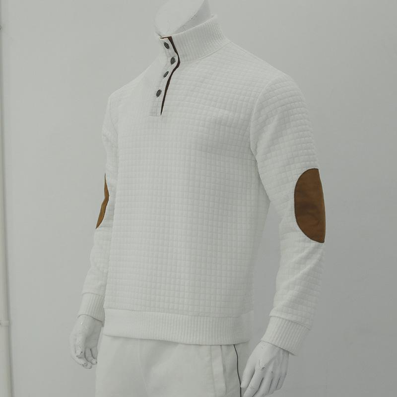 Mode Herren Outdoor Casual Stehkragen Langarm Sweatshirt Kleine Quadratische Jacke Herren Top