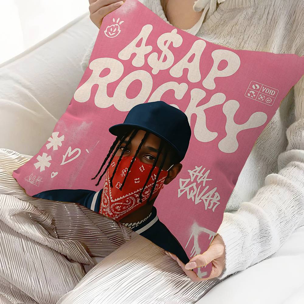 

A$APS R-Rocky A-ASAP American Rapper Pillow Anime Pillow Sofa Bed Head Pillow Cover Cushion Cover 45x45 Cm Fashion 12x12Inch