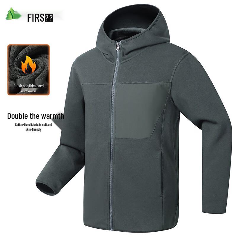 

Shanshan Men s Plush-Lined Thickened Hooded Winter Jacket 2XL