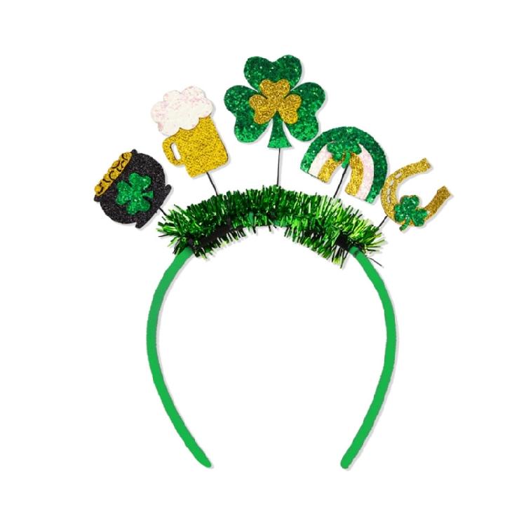 Irish Shamrock Headband Multiple Type Saint Patricks Day Headband for Adult