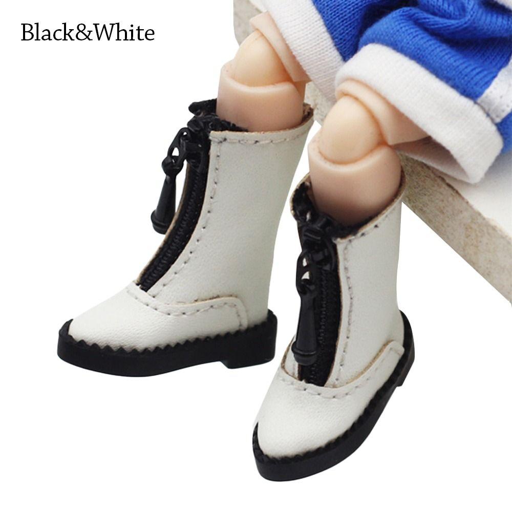 for 1/12BJD Doll Cute Handmade Cowhide Dolls Shoes Leather Shoes Doll Boots New Casual