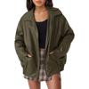 JPNTKY Women's  Vintage Casual Solid Color Print Autumn Winter Long Sleeve Jackets & Coats
