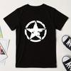 Kids Five-Pointed Star Print Crewneck Breathable Summer Short Sleeve Tee