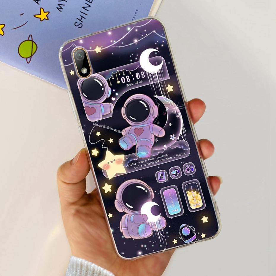 Schöne Hülle mit Aufdruck für Huawei Y5 (2019) AMN-LX9 Weiche Silikon-TPU-Rückabdeckung Für Huawei Y5 2019 Handyhüllen